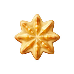 Golden Star-Shaped Butter Cookie, Delicious Sweet Treat, Close-Up Studio Shot