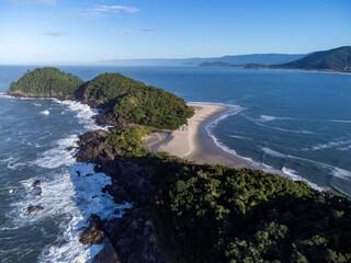 small island with a paradisiacal beach