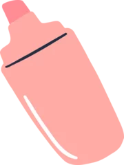  Showing stylized pink cocktail shaker glossy illustration on transparent background, with cap © vectorfusionart