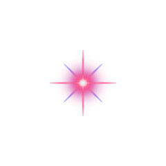 Fototapeta premium Flat design glowing starburst is radiating gradient rings and long spikes on transparent background