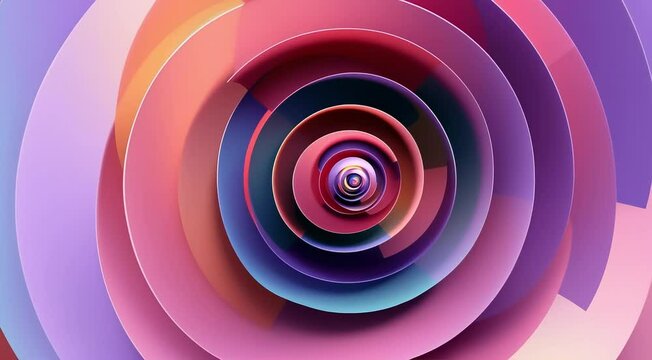 Multiple concentric shapes expanding and contracting, with smooth transitions between colors and opacity
