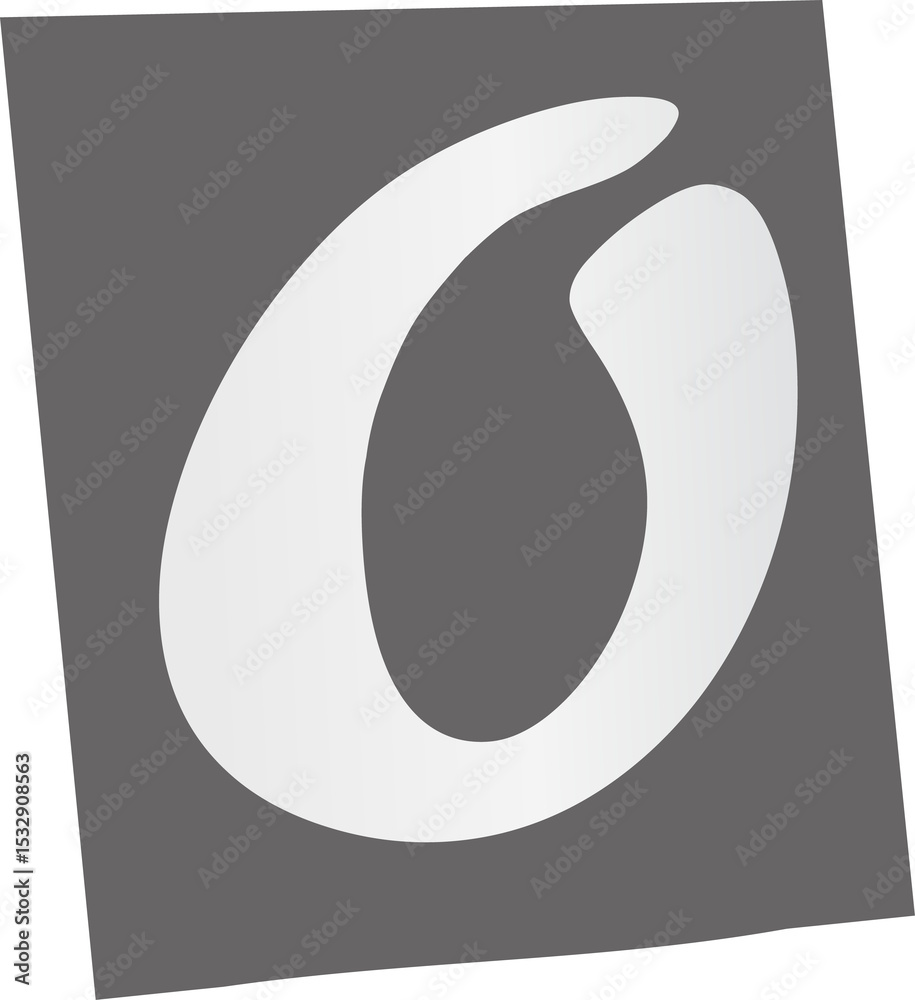 Poster abstract white curved loop is floating on transparent canvas in vector design with droplet swirl