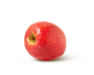 Whole red apple isolated. Pink lady apple with shadow isolated.
