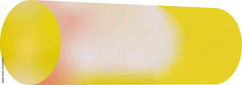 Poster abstract capsule shape is floating in flat design with yellow to peach gradient clear background