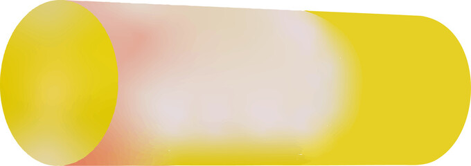 Abstract capsule shape is floating in flat design with yellow to peach gradient clear background