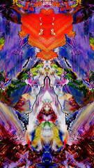 Fototapeta premium Abstract art background . Hand painting artwork on canvas .