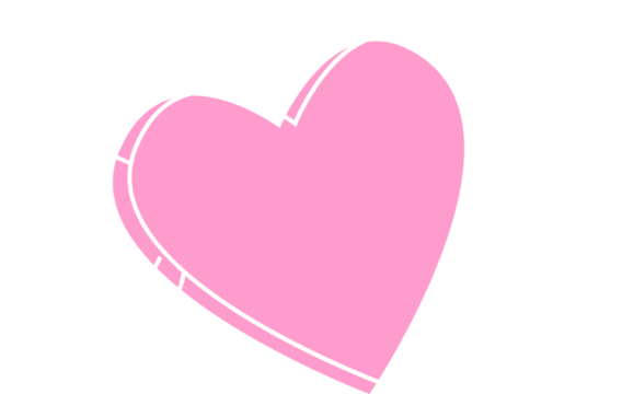 Stylized flat illustration is featuring pink heart with white curly wings on transparent background - Powered by Adobe