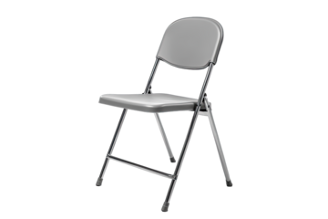 Gray folding chair, simple design