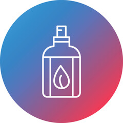Eco Spray Line Gradient Circle Background Icon