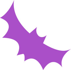 Abstract purple spiky burst shape is floating in flat design, with transparent background