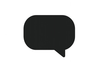 Speech bubble icon with white outline and dots inside, symbolizing conversation or message, isolated on transparent background.