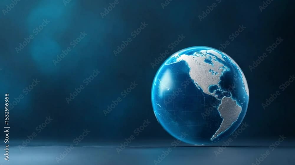 Poster global perspective: a stunning view of planet earth, the delicate blue sphere, representing global c