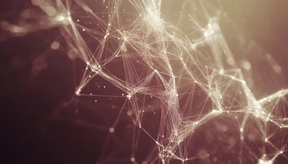 Abstract network design with glowing connections.