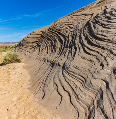 Layered Patterns on Ancient Petrified Sand Dunes, Nautilus Trail, Paria Canyon-Vermillion Cliffs Wilderness, Utah, USA