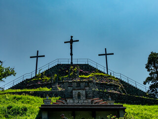 Christliches Kreuz auf dem Kalvarienberg bei Füssen