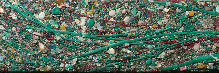 Sheet of old chewing gum with abstract colorful textures