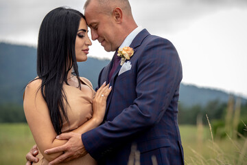 young couple kissing