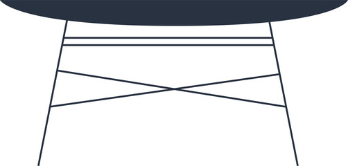 Flat vector showing transparent background wireframe funnel with parallel bars and crossed braces