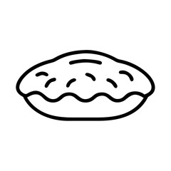 Puff Pastry Outline Icon Vector Illustration