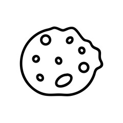 Chocolate Chip Outline Icon Vector Illustration