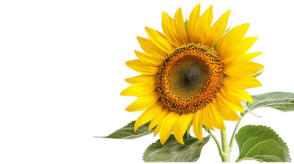 Naklejka premium Beautiful Sunflower Isolated on Transparent Background