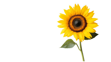 Obraz premium Beautiful Sunflower Isolated on Transparent Background