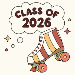 Class of 2026 graduation roller skate design