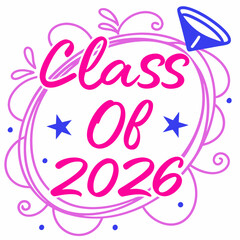 Class of 2026 graduation design element