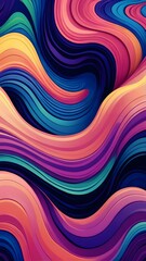 Obraz premium Colorful Abstract Ocean Waves