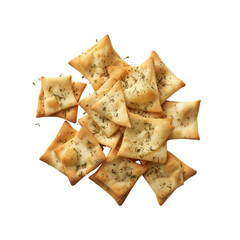 A Delicious Pile of Herb and Garlic Seasoned Crackers