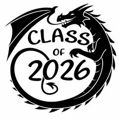 Class of 2026 dragon graduation design