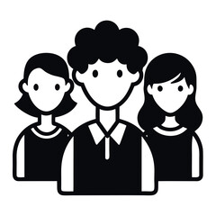 Diverse Teenager Group Vector Illustration