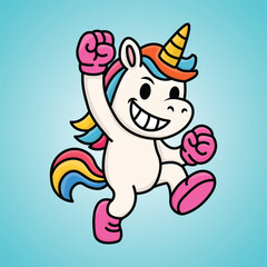 Joyful Cartoon Unicorn