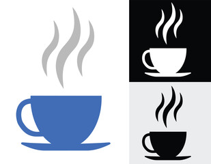 cup of coffee with steam logo