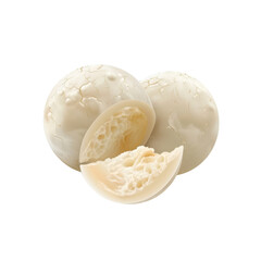 Creamy White Mochi Balls, Japanese Rice Cakes, Sweet Treat, Dessert