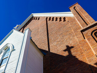Historic St. Marys In The Mountains Church in Downtown, Virginia City, Nevada, USA