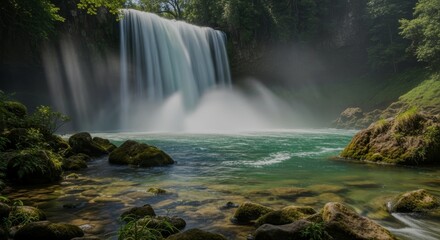 waterfall in the jungle