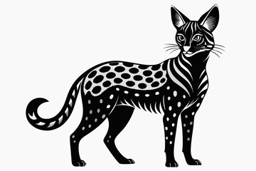 serval sihouette black vector