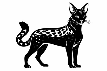 serval sihouette black vector
