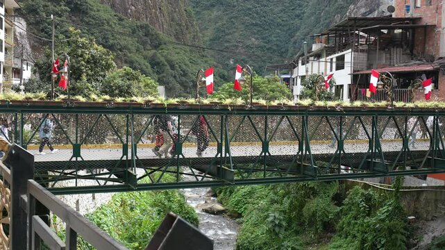 Aguas Calientes is the gateway town to the Machu Picchu archaeological site, located in the Cusco region of Peru.