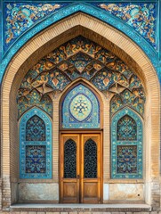 Exquisite Fragment of Iranian Architecture Detail for Cultural Design Elements - Adobe Stock Photo
