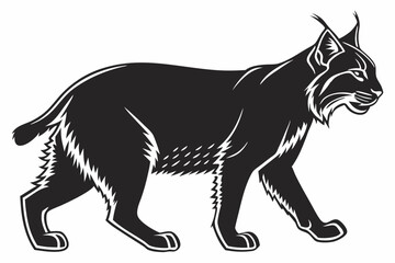 bobcat sihouette black vector