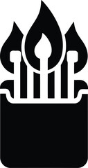 High quality photo of vector illustration of a fire icon.