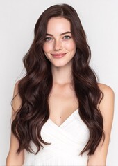Fototapeta premium Stunning Bridal Makeup & Hairstyle: Elegant Wedding Look Inspiration