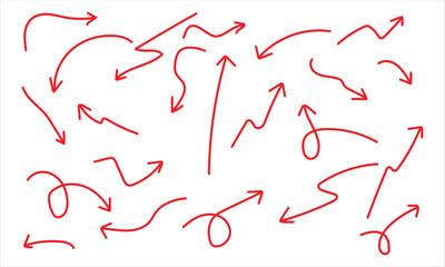 red arrows vector on white bakground.