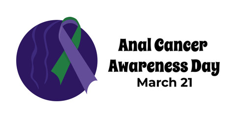 Anal Cancer Awareness Day, horizontal poster, banner or flyer about health