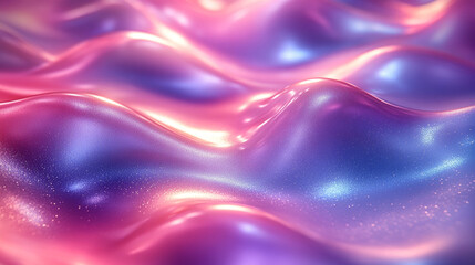 Iridescent liquid ripples, abstract background with glowing highlights