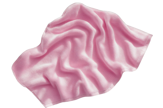 Soft, light pink towel draped