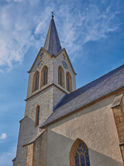 Fototapeta premium Vertical shot of the Stiftskirche Schildesch in Bielefeld Germany during daylight