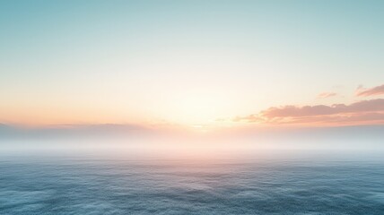 Pink and Orange Sky Over Gentle Ocean Waves — Minimalist Seascape Background for Travel, Wellness, and Calm Themes